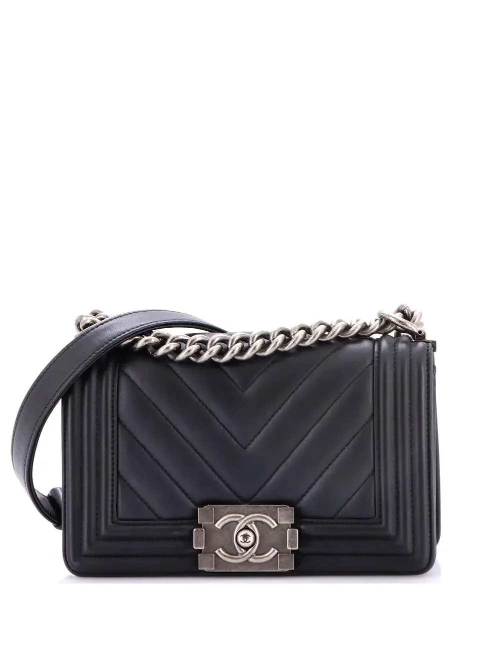 Chanel Boy Flap Bag Chevron Calfskin #269876C45B